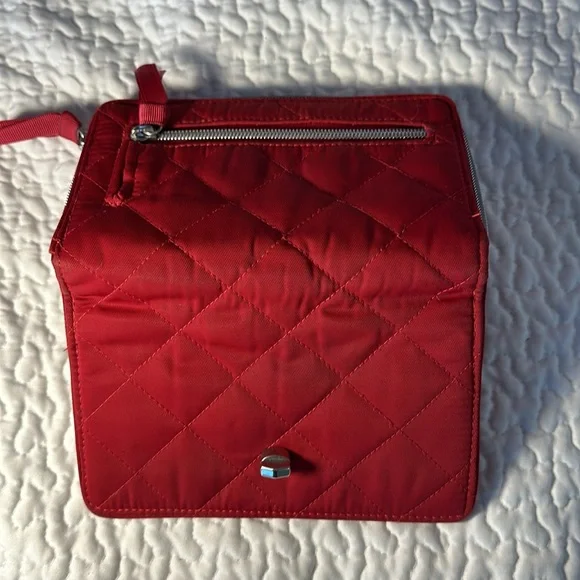 Vera Bradley Red Microfiber Turnlock Wallet - Picture 7 of 9